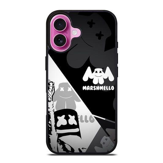 MARSHMELLO BLACK WHITE iPhone 16 Plus Case Cover