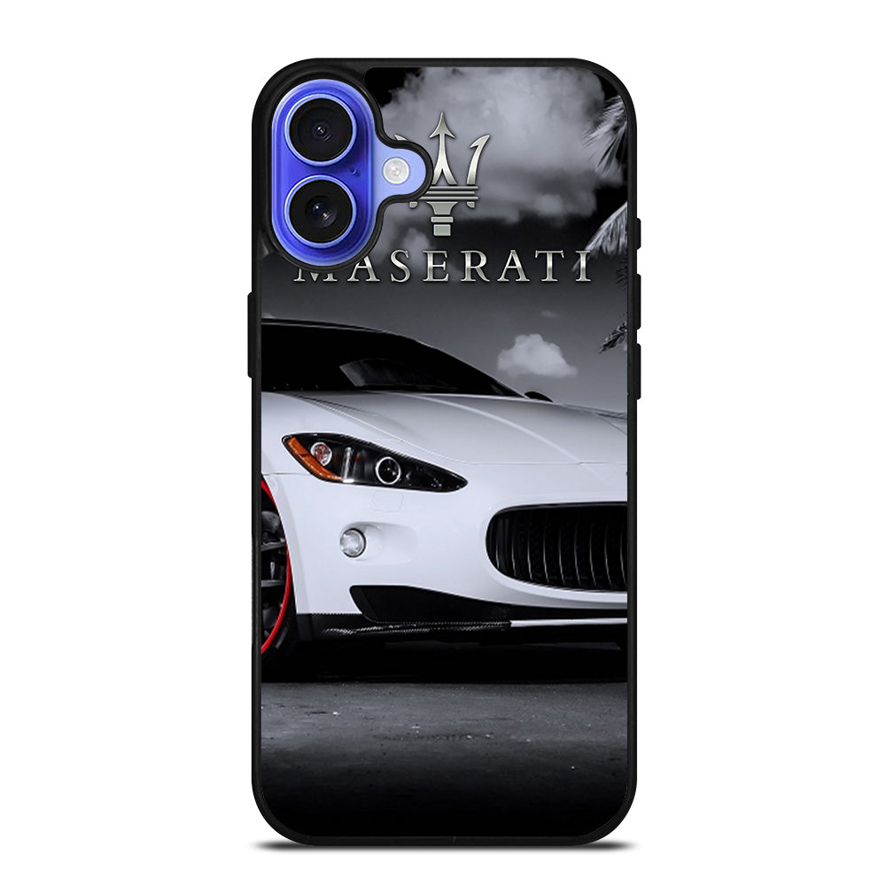 MASERATI WHITE CAR iPhone 16 Case Cover