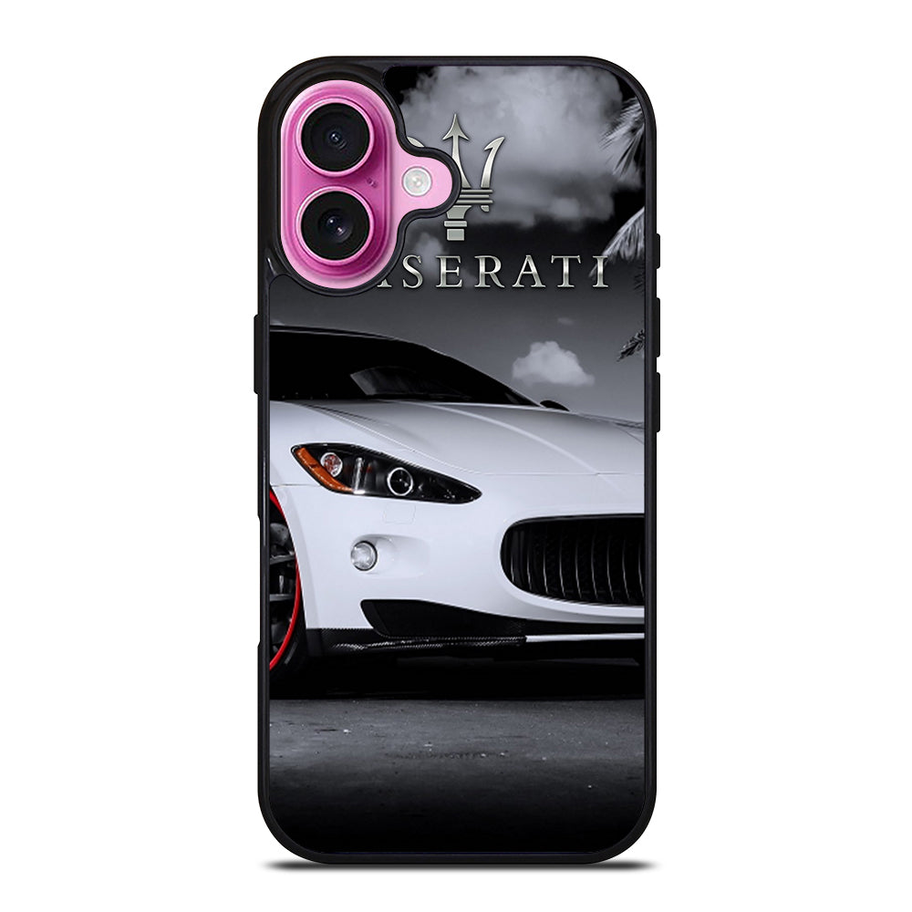 MASERATI WHITE CAR iPhone 16 Plus Case Cover