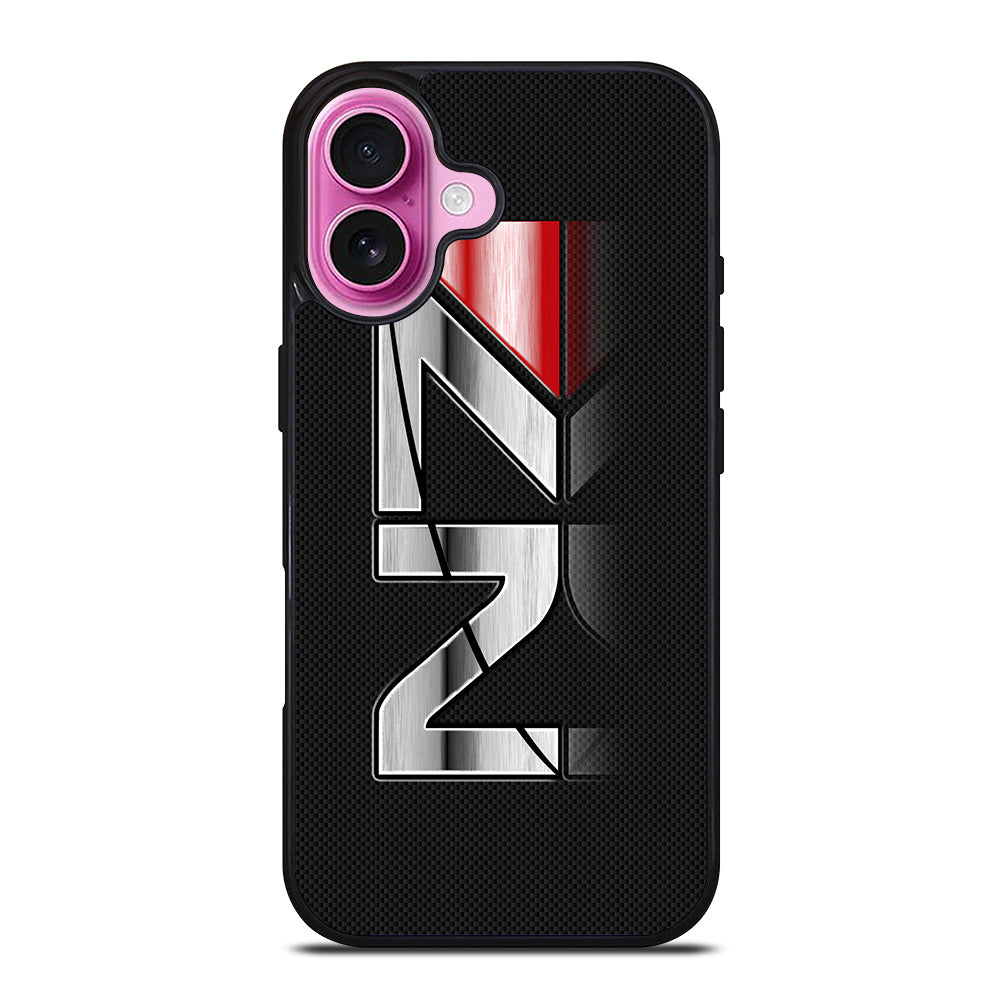 MASS EFFECT N7 LOGO CARBON iPhone 16 Plus Case Cover