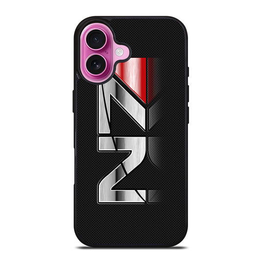 MASS EFFECT N7 LOGO CARBON iPhone 16 Plus Case Cover