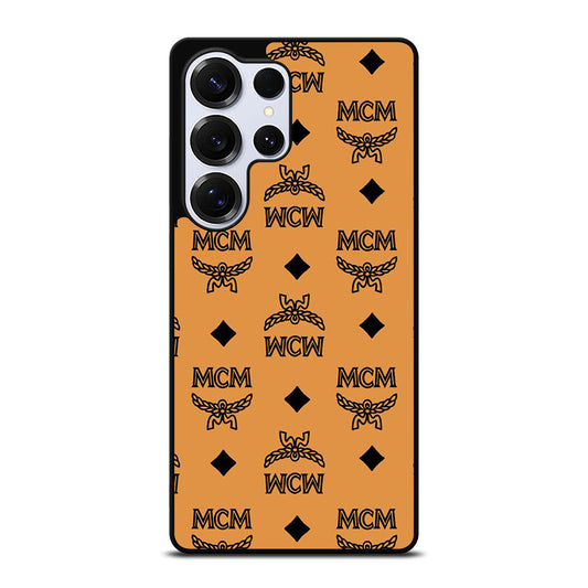 MCM WORLD WIDE BROWN LEATHER PATTERN Samsung Galaxy S25 Ultra Case Cover