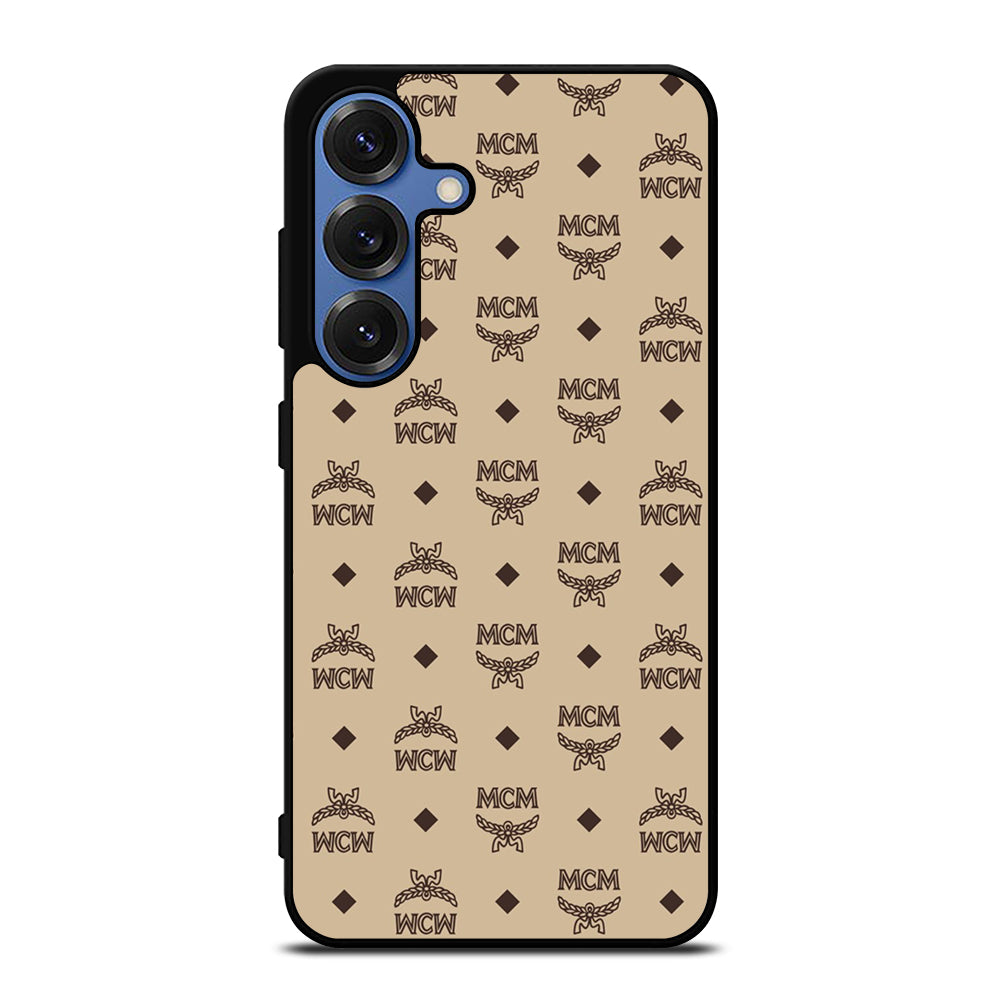 MCM WORLD WIDE BROWN LEATHER PATTERN 2 Samsung Galaxy S26 Case Cover