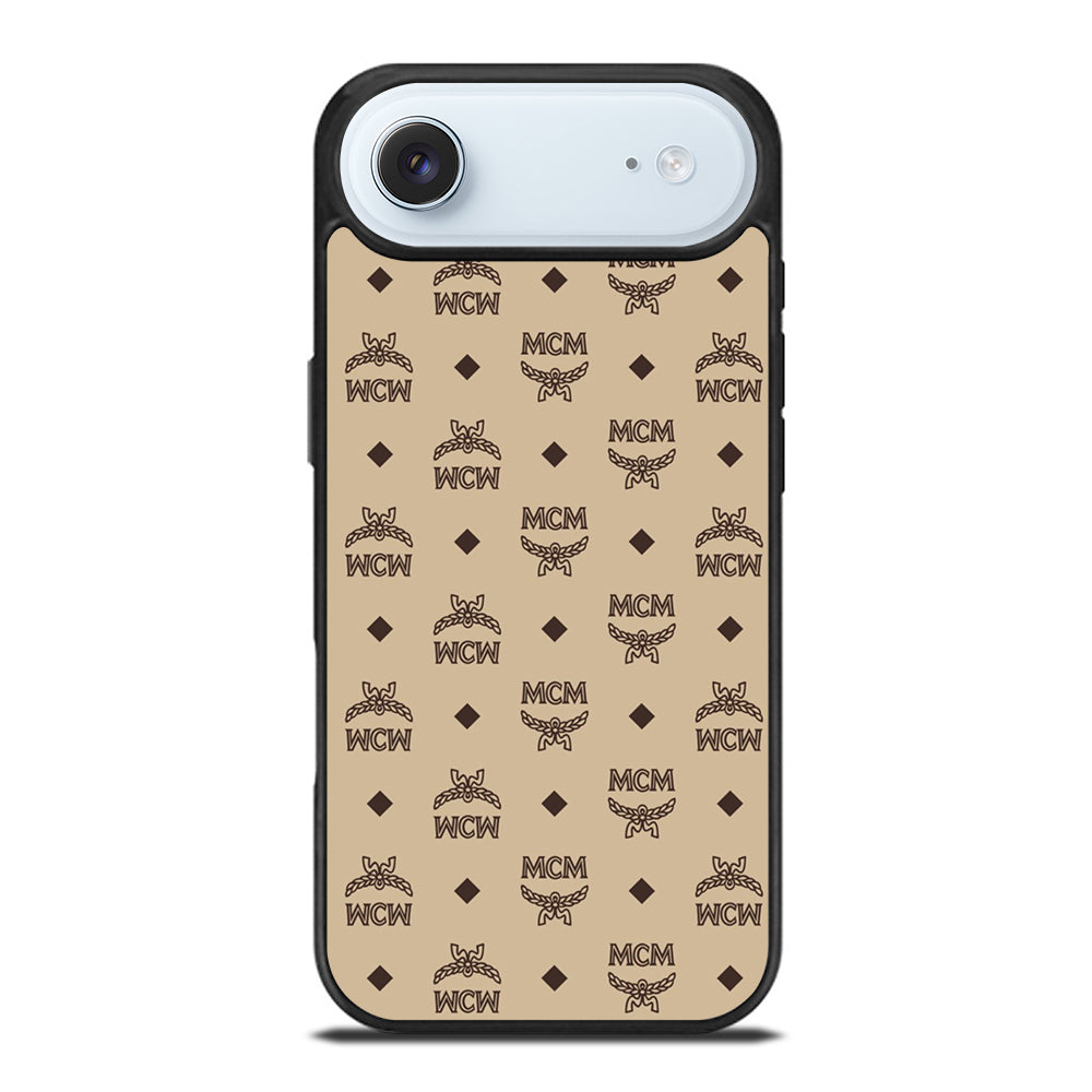 MCM WORLD WIDE BROWN LEATHER PATTERN 2 iPhone Air Case Cover