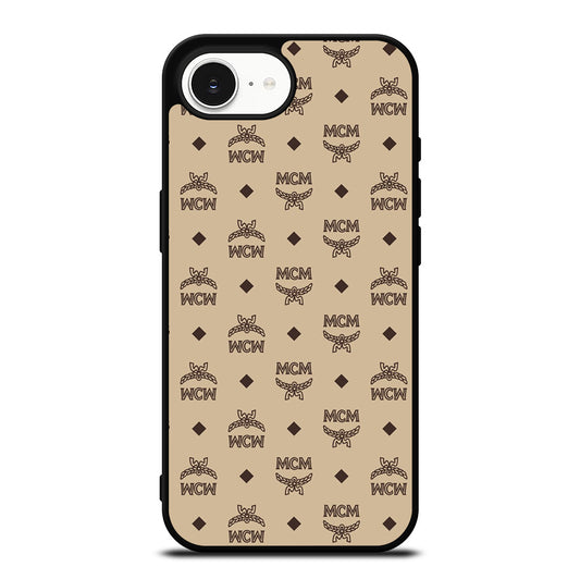 MCM WORLD WIDE BROWN LEATHER PATTERN 2 iPhone 16e Case Cover