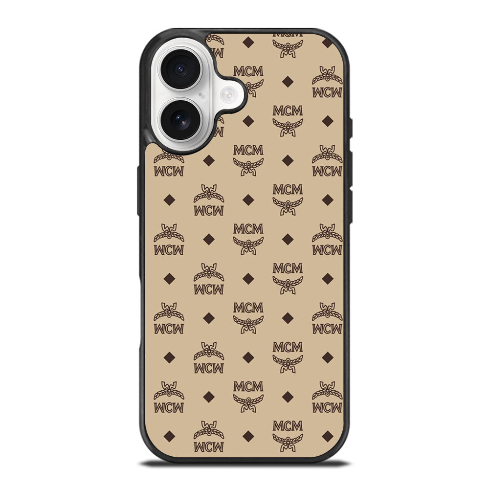 MCM WORLD WIDE BROWN LEATHER PATTERN 2 iPhone 17 Case Cover