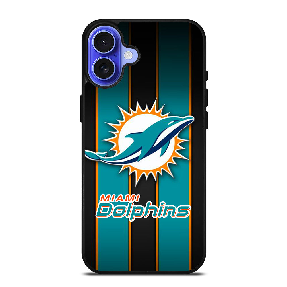 MIAMI DOLPHINS NFL LOGO 3 iPhone 16 Case Cover