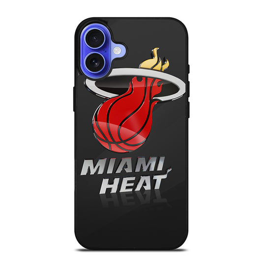 MIAMI HEAT NBA TEAM LOGO 3 iPhone 16 Case Cover