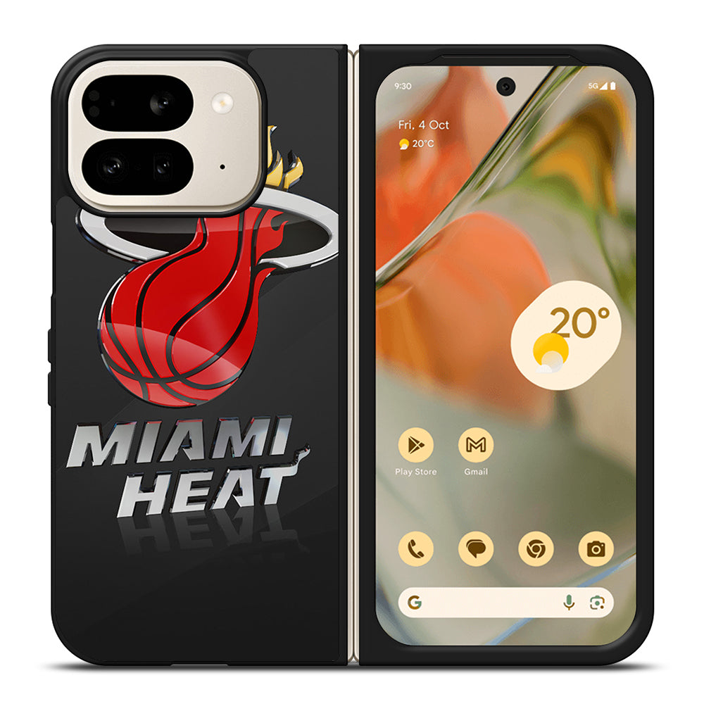 MIAMI HEAT NBA TEAM LOGO 3 Google Pixel 9 Pro Fold Case Cover