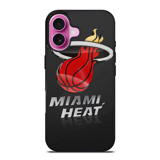 MIAMI HEAT NBA TEAM LOGO 3 iPhone 16 Plus Case Cover