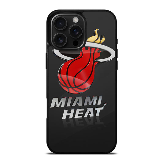 MIAMI HEAT NBA TEAM LOGO 3 iPhone 16 Pro Max Case Cover