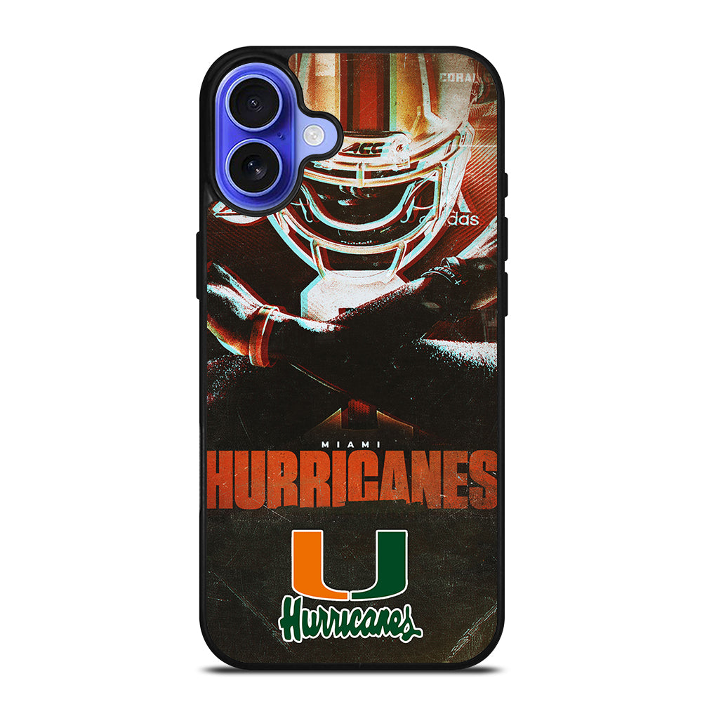 MIAMI HURRICANES NFL 2 iPhone 16 Case Cover