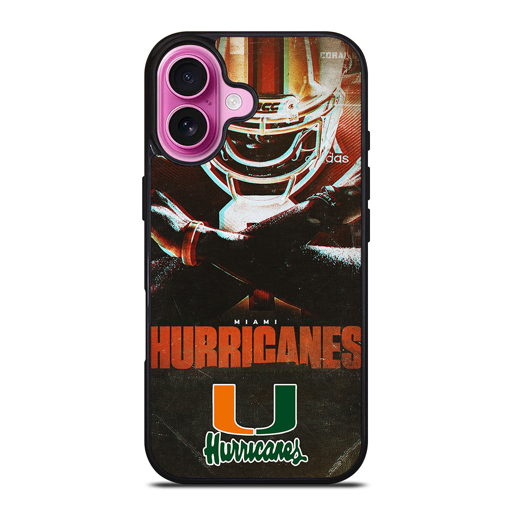 MIAMI HURRICANES NFL 2 iPhone 16 Plus Case Cover
