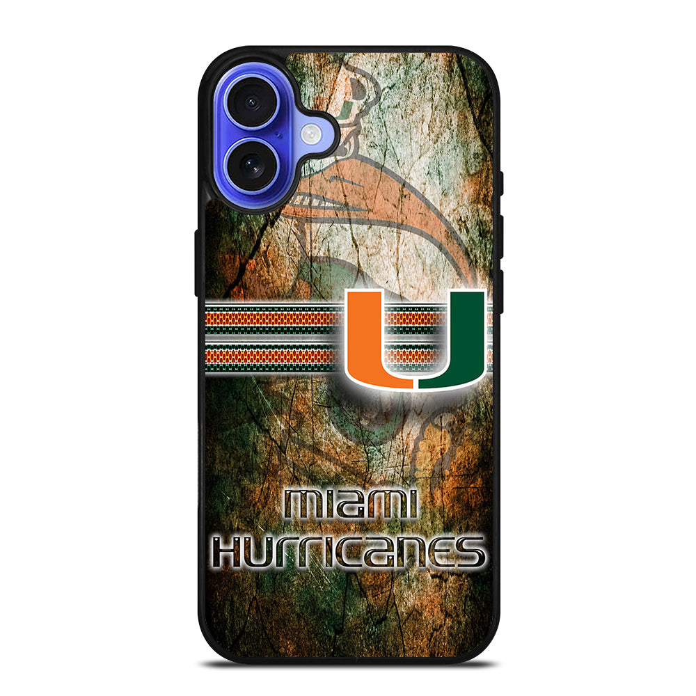 MIAMI HURRICANES NFL 3 iPhone 16 Case Cover