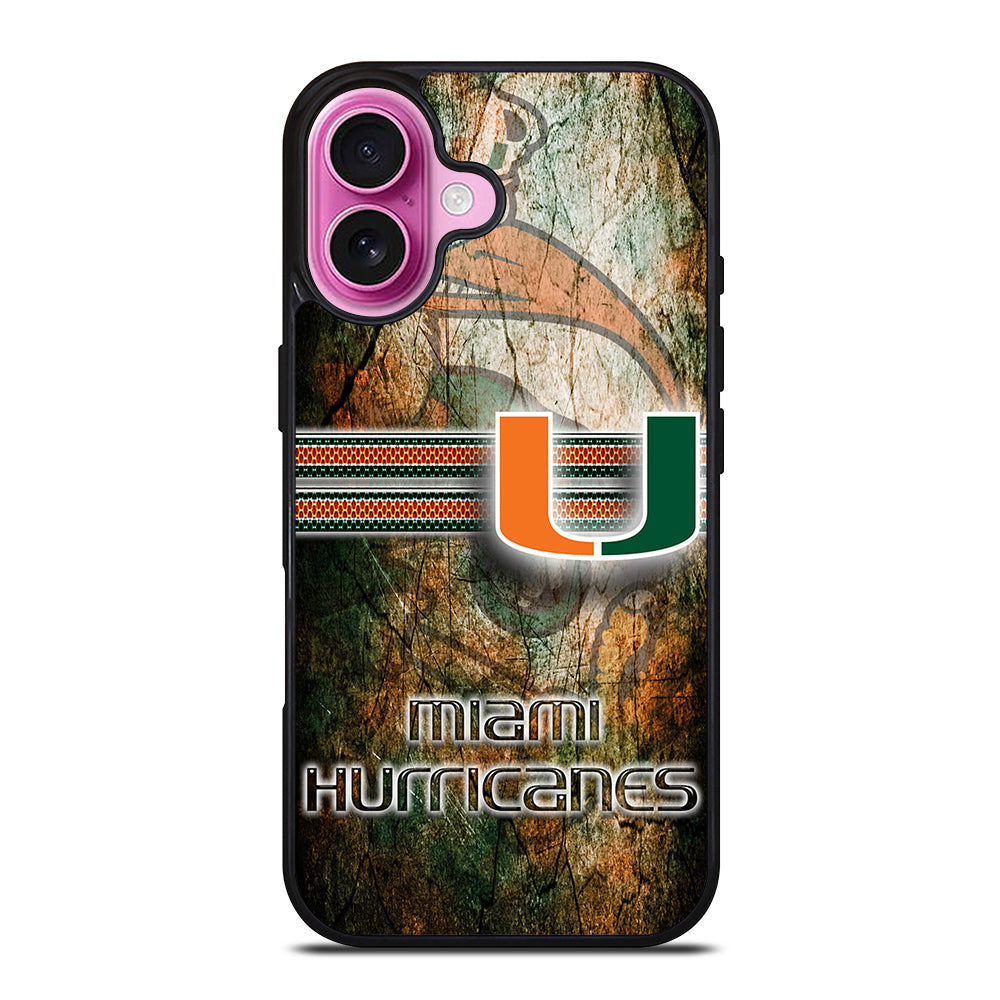 MIAMI HURRICANES NFL 3 iPhone 16 Plus Case Cover