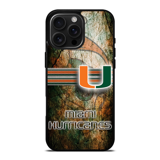 MIAMI HURRICANES NFL 3 iPhone 16 Pro Max Case Cover