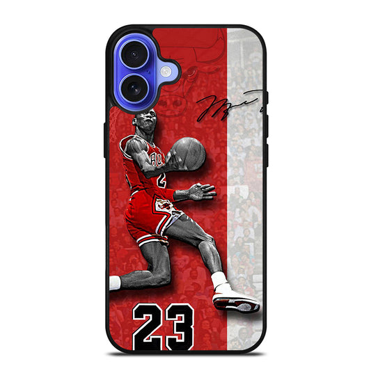 MICHAEL JORDAN 23 CHICAGO BULLS iPhone 16 Case Cover