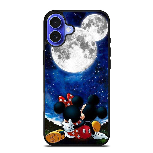 MICKEY AND MINNIE MOUSE MOON iPhone 16 Case Cover