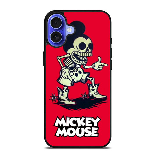 MICKEY MOUSE SKULL iPhone 16 Case Cover