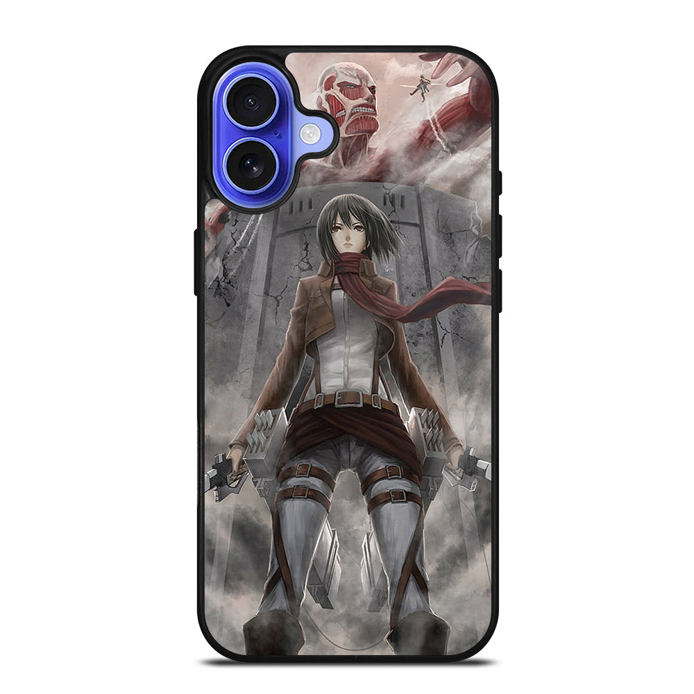 MIKASA ACKERMAN ANIME ATTACK ON TITAN iPhone 16 Case Cover