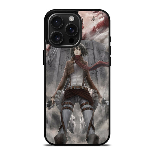 MIKASA ACKERMAN ANIME ATTACK ON TITAN iPhone 16 Pro Max Case Cover
