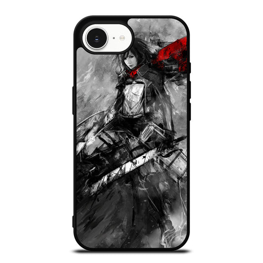 MIKASA ACKERMAN ATTACK ON TITAN ART iPhone 16e Case Cover