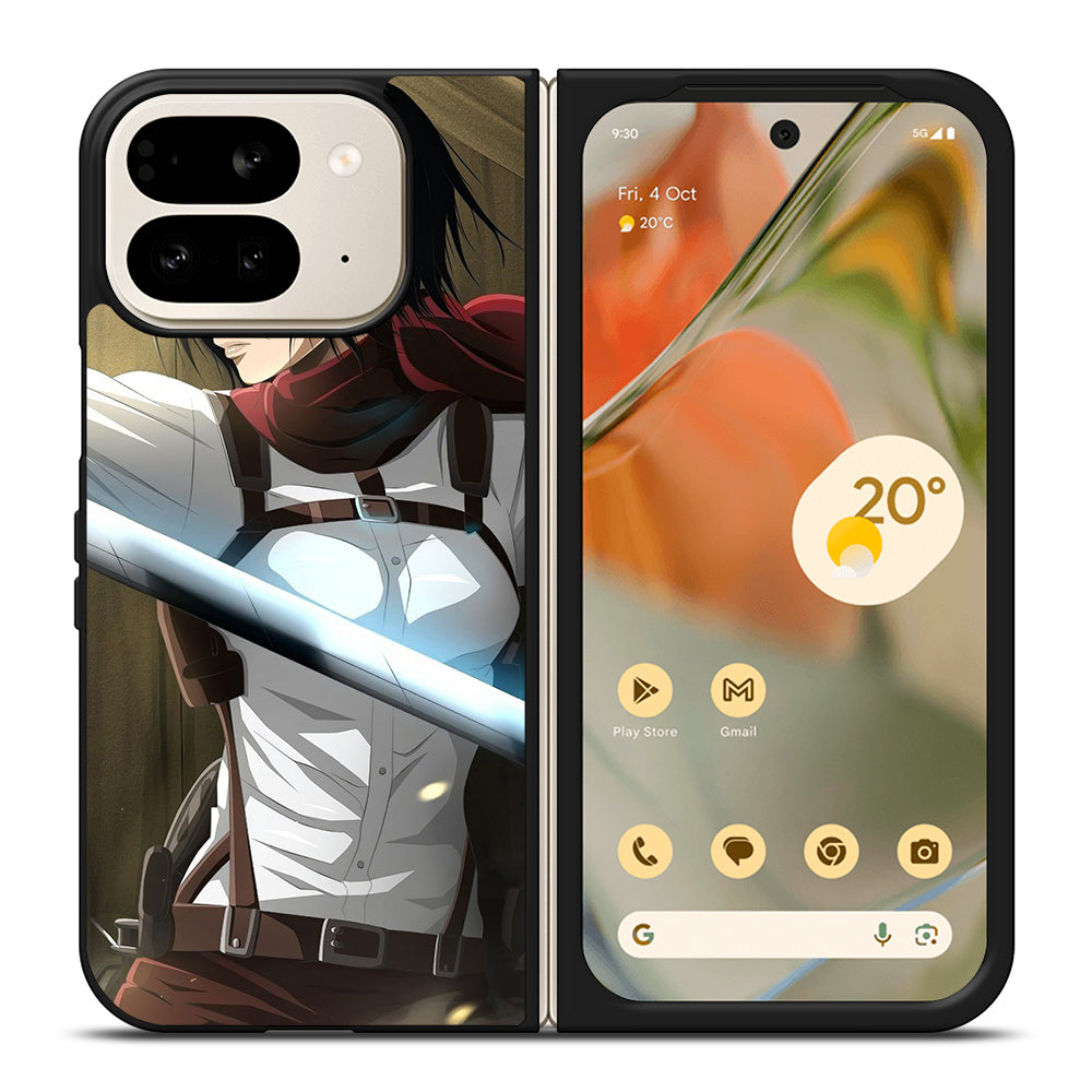 MIKASA ACKERMAN BADASS ATTACK ON TITAN Google Pixel 9 Pro Fold Case Cover