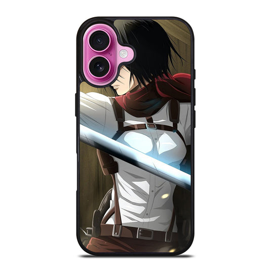 MIKASA ACKERMAN BADASS ATTACK ON TITAN iPhone 16 Plus Case Cover