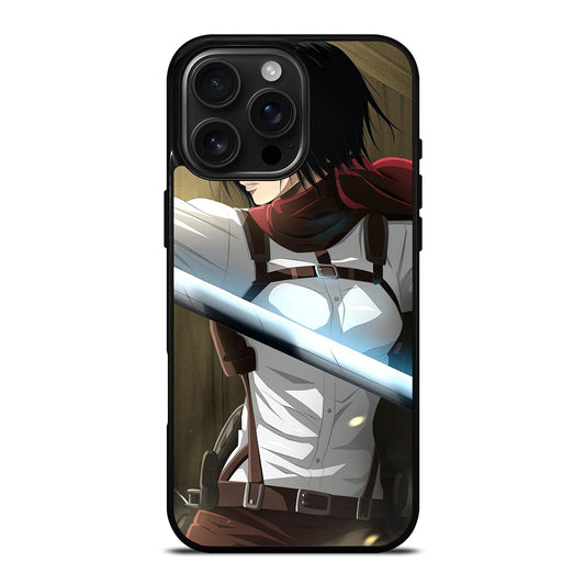 MIKASA ACKERMAN BADASS ATTACK ON TITAN iPhone 16 Pro Max Case Cover