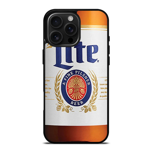 MILLER LITE BEER BOTTLE iPhone 16 Pro Max Case Cover