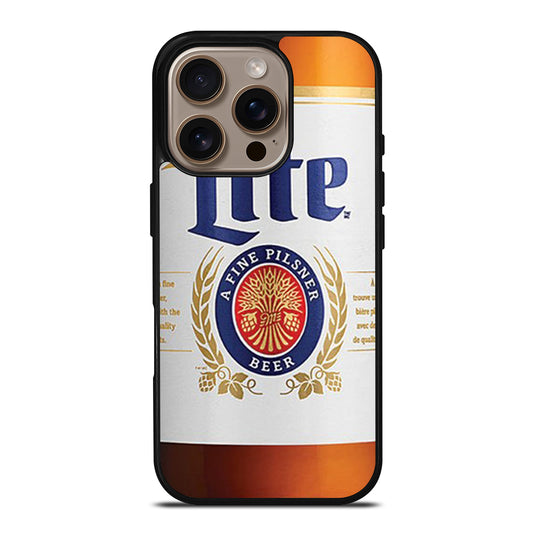 MILLER LITE BEER BOTTLE iPhone 16 Pro Case Cover