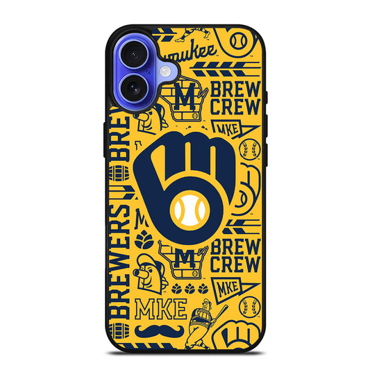 MILWAUKEE BREWERS PATTERN iPhone 16 Case Cover