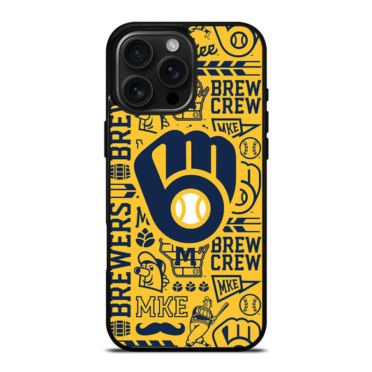 MILWAUKEE BREWERS PATTERN iPhone 16 Pro Max Case Cover