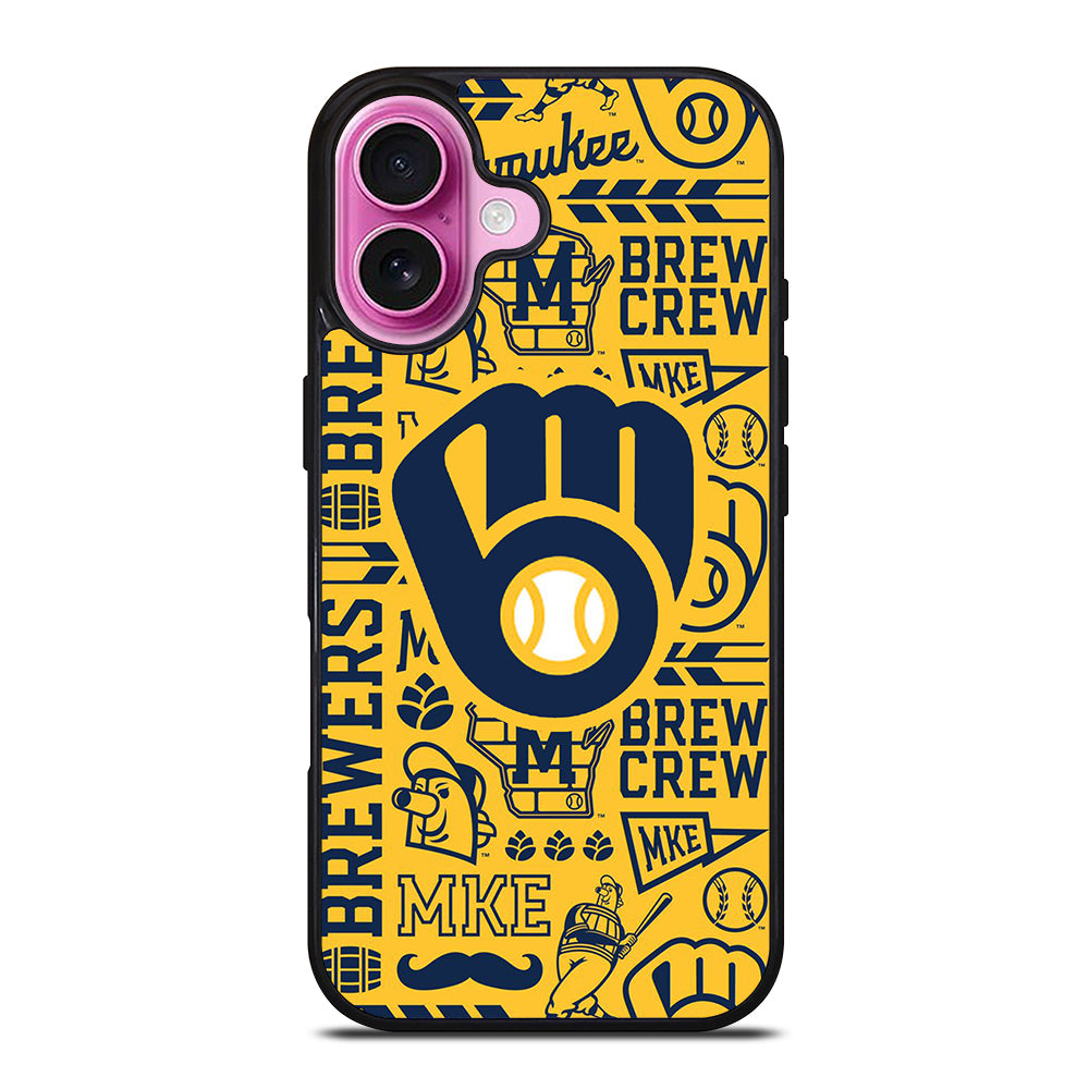 MILWAUKEE BREWERS PATTERN iPhone 16 Plus Case Cover