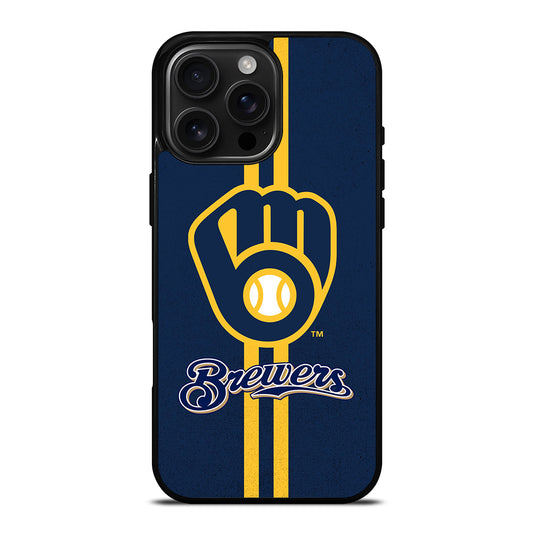 MILWAUKEE BREWERS STRIPE LOGO iPhone 16 Pro Max Case Cover