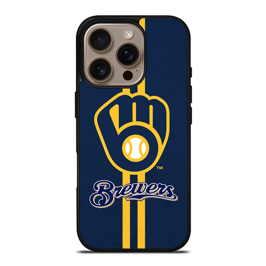 MILWAUKEE BREWERS STRIPE LOGO iPhone 16 Pro Case Cover