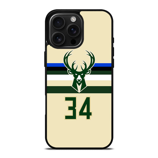 MILWAUKEE BUCKS JERSEY iPhone 16 Pro Max Case Cover