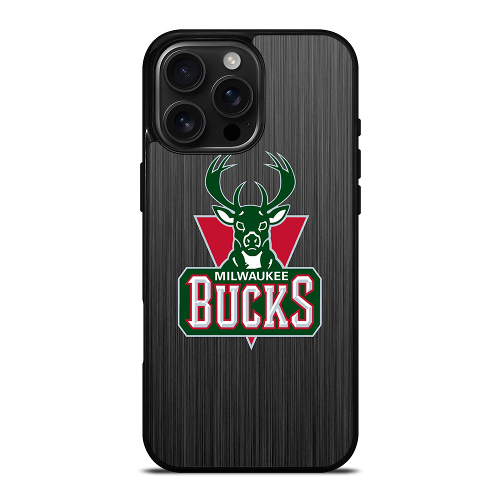 MILWAUKEE BUCKS METAL LOGO iPhone 16 Pro Max Case Cover