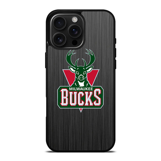 MILWAUKEE BUCKS METAL LOGO iPhone 16 Pro Max Case Cover