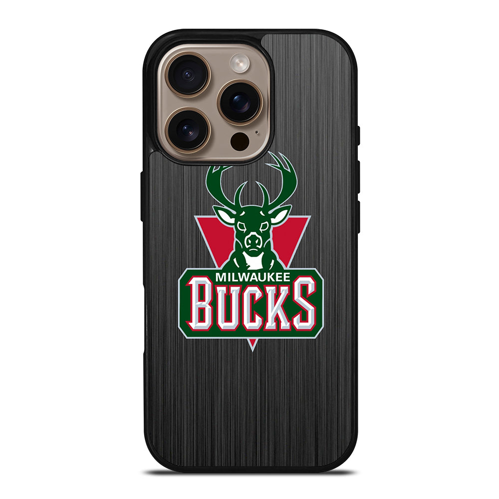 MILWAUKEE BUCKS METAL LOGO iPhone 16 Pro Case Cover