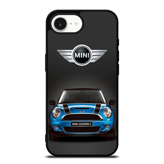 MINI COOPER BLUE CAR iPhone 16e Case Cover