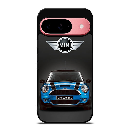 MINI COOPER BLUE CAR Google Pixel 9 Case Cover
