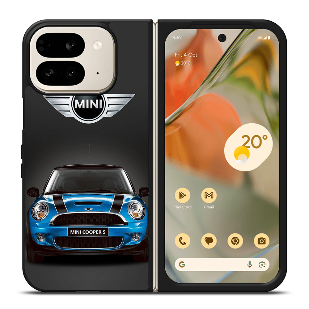 MINI COOPER BLUE CAR Google Pixel 9 Pro Fold Case Cover