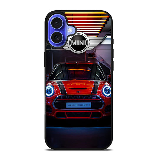 MINI COOPER CAR RED iPhone 16 Case Cover