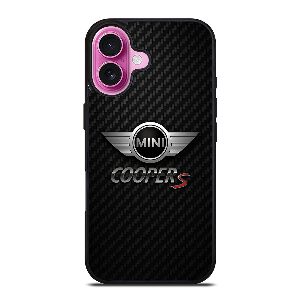 MINI COOPER S CARBON LOGO iPhone 16 Plus Case Cover