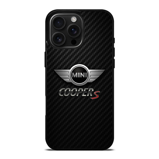 MINI COOPER S CARBON LOGO iPhone 16 Pro Max Case Cover