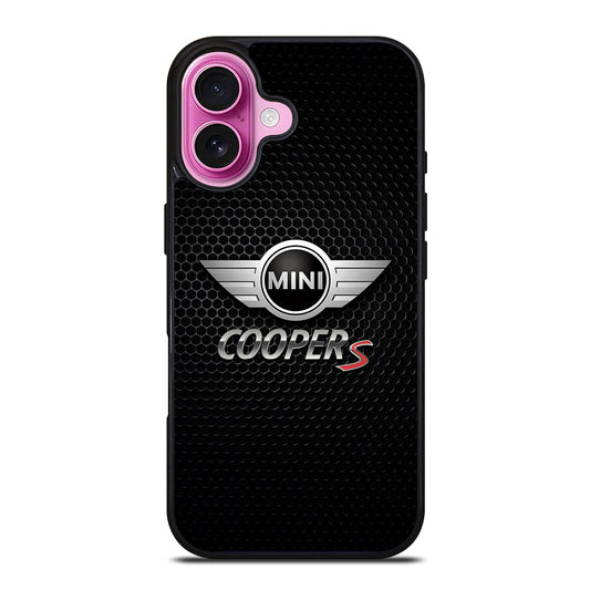 MINI COOPER S METAL LOGO iPhone 16 Plus Case Cover
