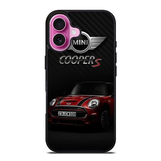 MINI COOPER S RED CAR iPhone 16 Plus Case Cover