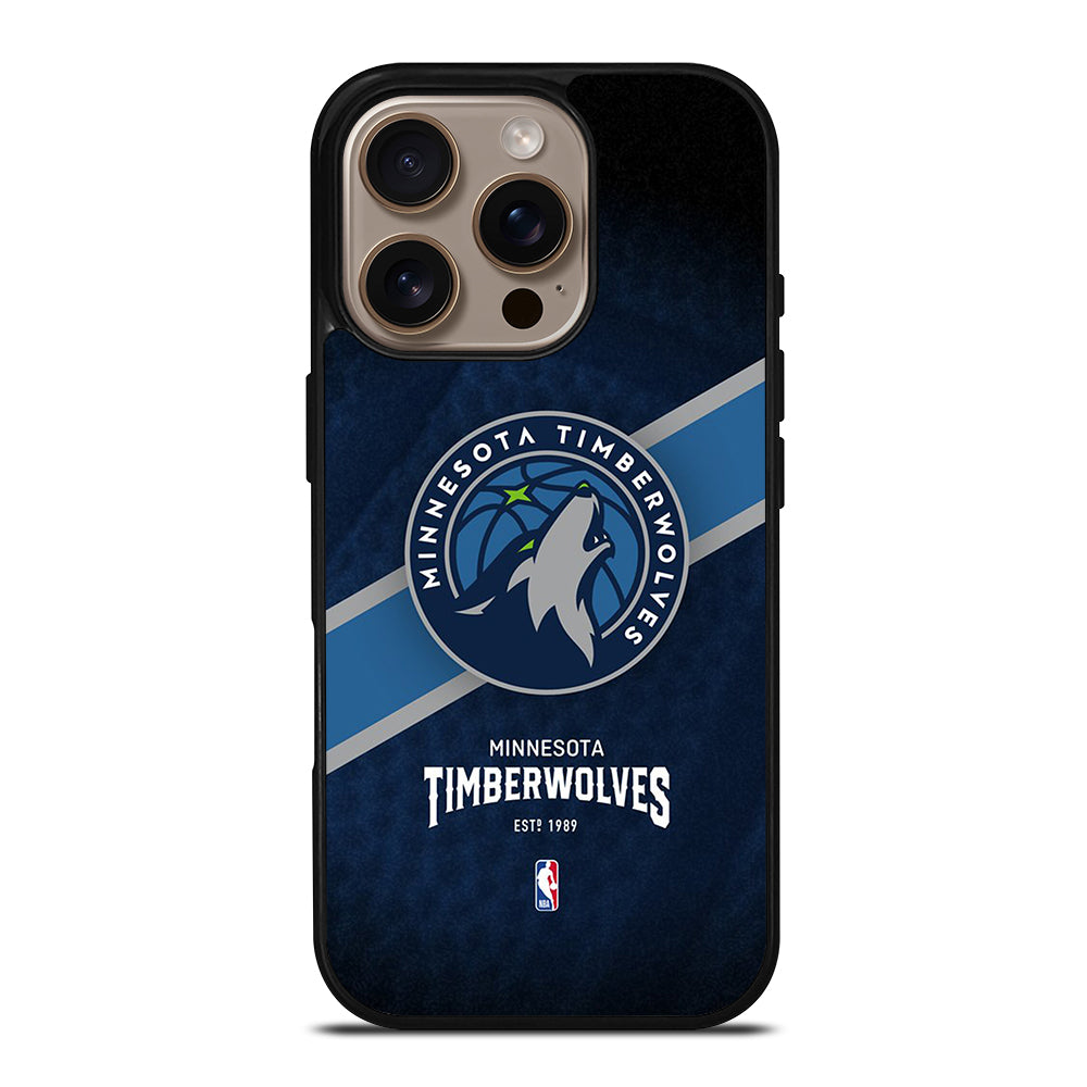 MINNESOTA TIMBERWOLVES NBA LOGO iPhone 16 Pro Case Cover