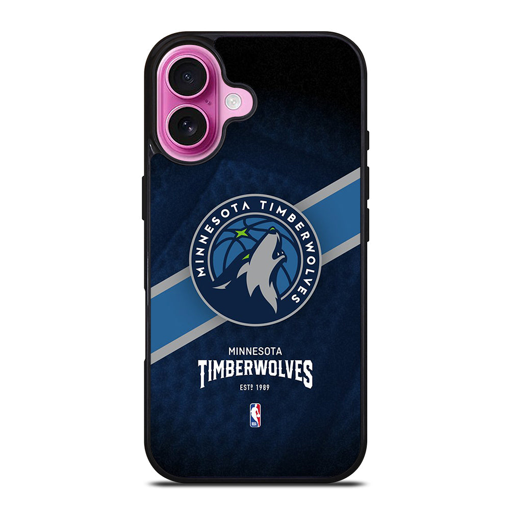 MINNESOTA TIMBERWOLVES NBA LOGO iPhone 16 Plus Case Cover